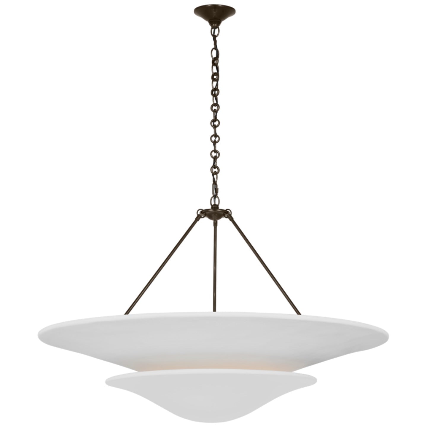 Freyza - Elegant Brass Chandelier Light with Plaster Lampshade | Stylish Design for Perfect Indoor Lighting
