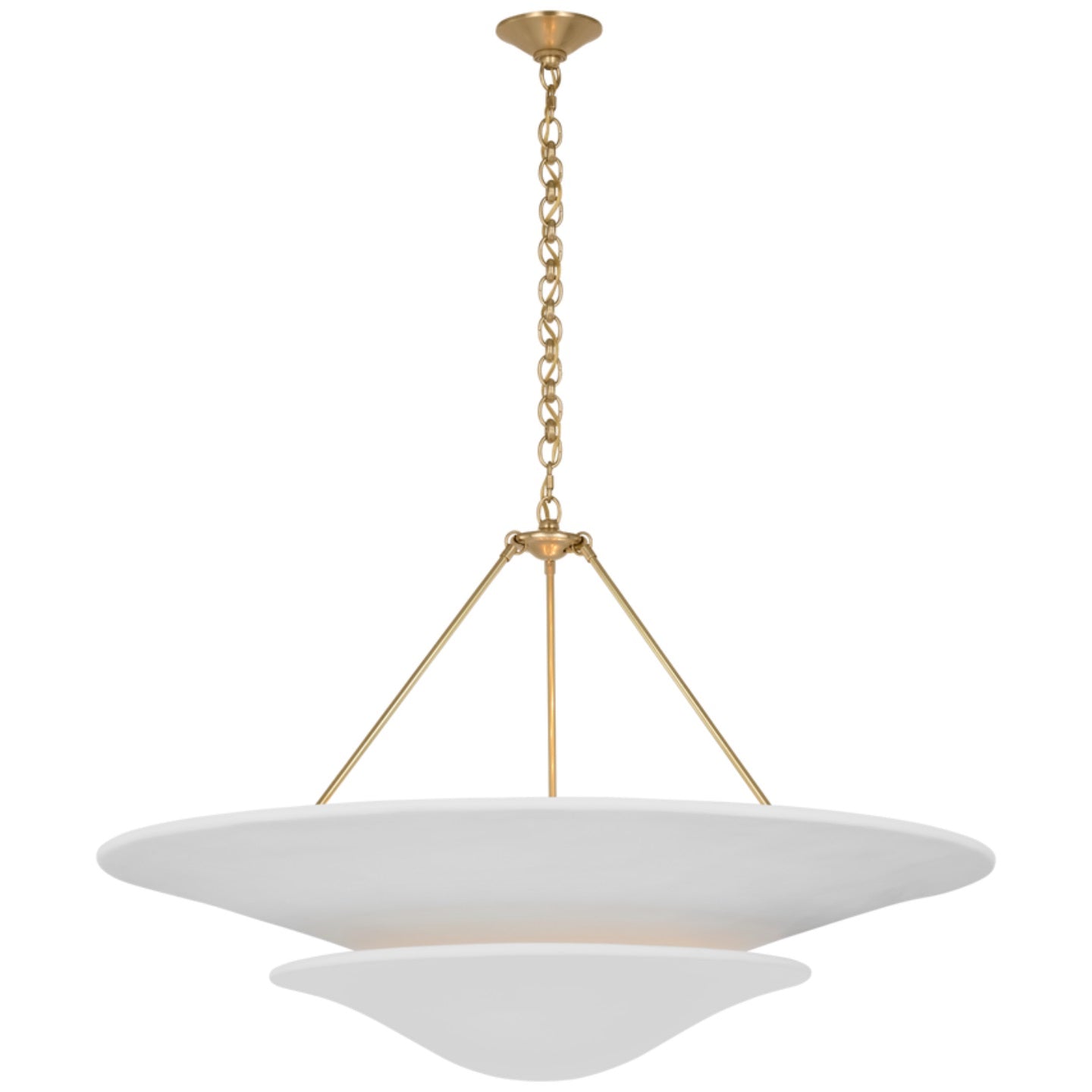 Freyza - Elegant Brass Chandelier Light with Plaster Lampshade | Stylish Design for Perfect Indoor Lighting