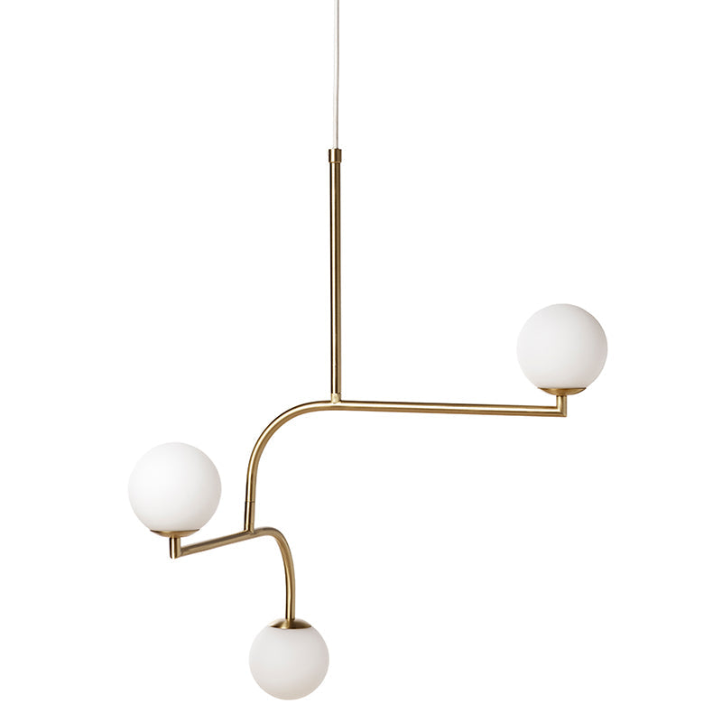 Freyza - Elegant Brass Glass Chandelier | Modern Design with 3 or 5 Heads for Stylish Lighting in Any Interior