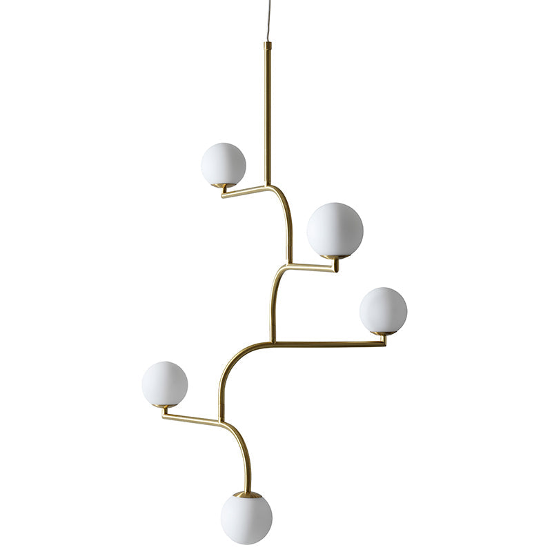 Freyza - Elegant Brass Glass Chandelier | Modern Design with 3 or 5 Heads for Stylish Lighting in Any Interior