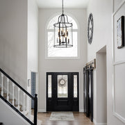 Freyza - Elegant Cage Pendant Light | Black Kitchen Pendant Lighting with Adjustable Height & Dimmable Feature for Modern Farmhouse Aesthetic