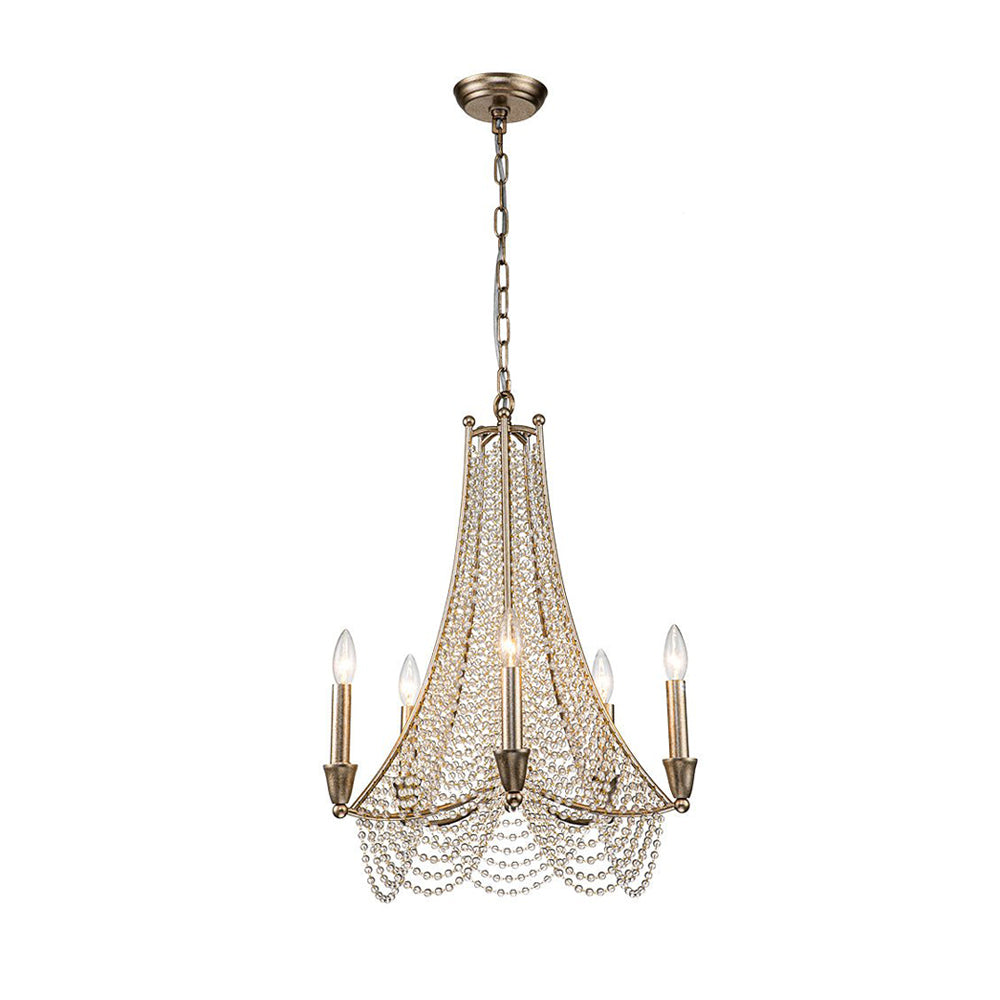 Freyza - Elegant Crystal Chandelier Light with Antique Gold Finish | Stunning Illumination for Luxurious Home Decor