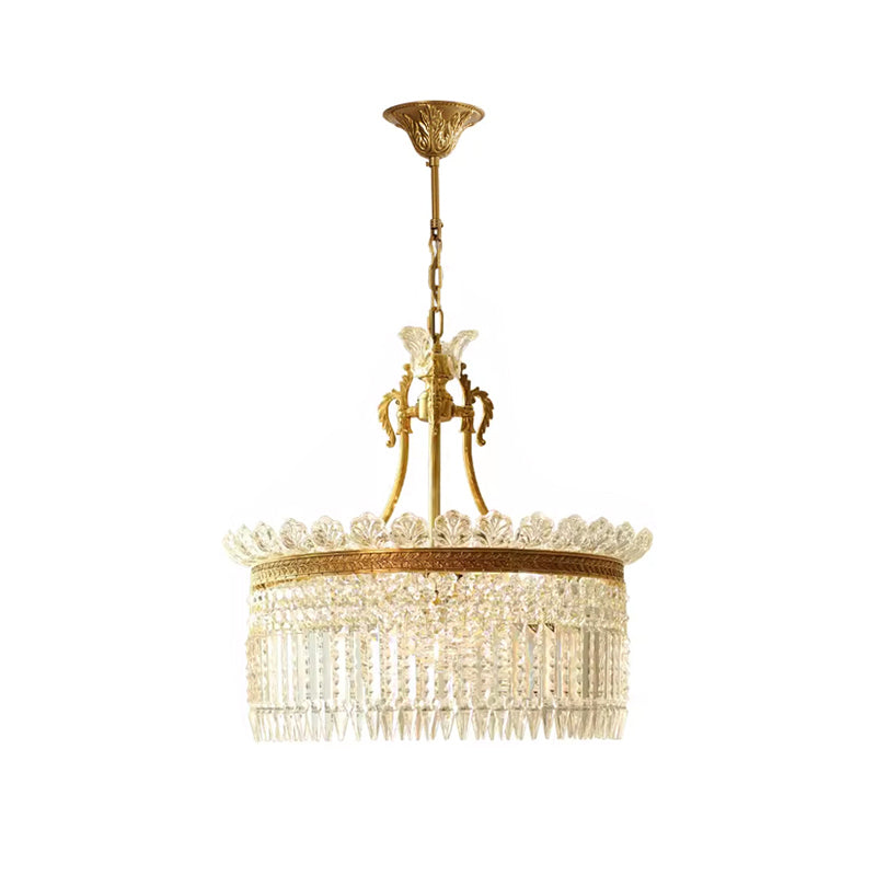 Freyza - Elegant Crystal Chandelier Light with Postmodern Brass Design | Multi-Head Fixture for Luxurious Indoor Spaces