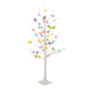 Freyza – Elegante Osterdekoration | 47-beleuchteter Eierbaum mit pastellfarbenen Holzeiern | Belebende Atmosphäre für Frühlingsfeiern