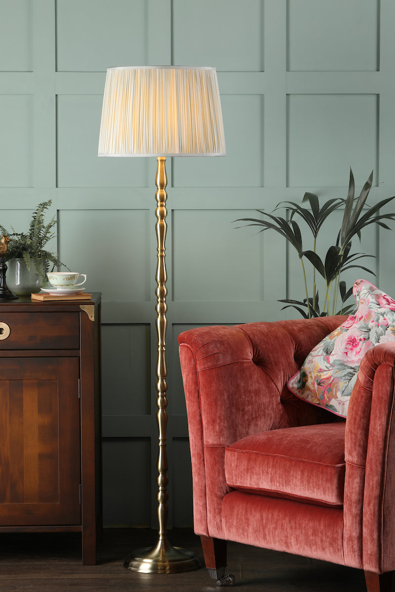 BrassElegance | Classic Timeless Floor Lamp Base with Customizable Shade 1