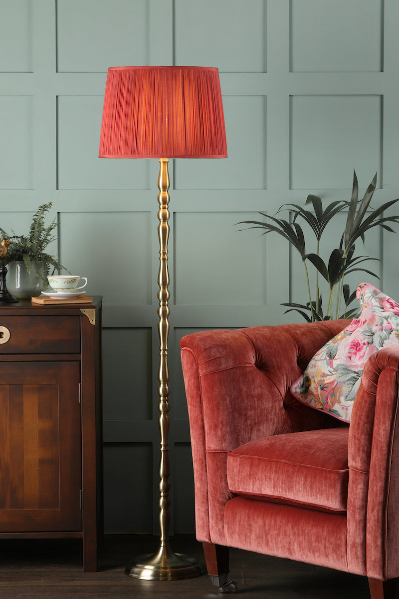 BrassElegance | Classic Timeless Floor Lamp Base with Customizable Shade 2
