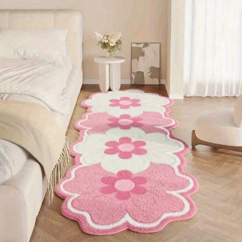 Elegant Floral Area Rug with Non-Slip Backing | Soft Plush Carpet for Living Room and Bedroom 0