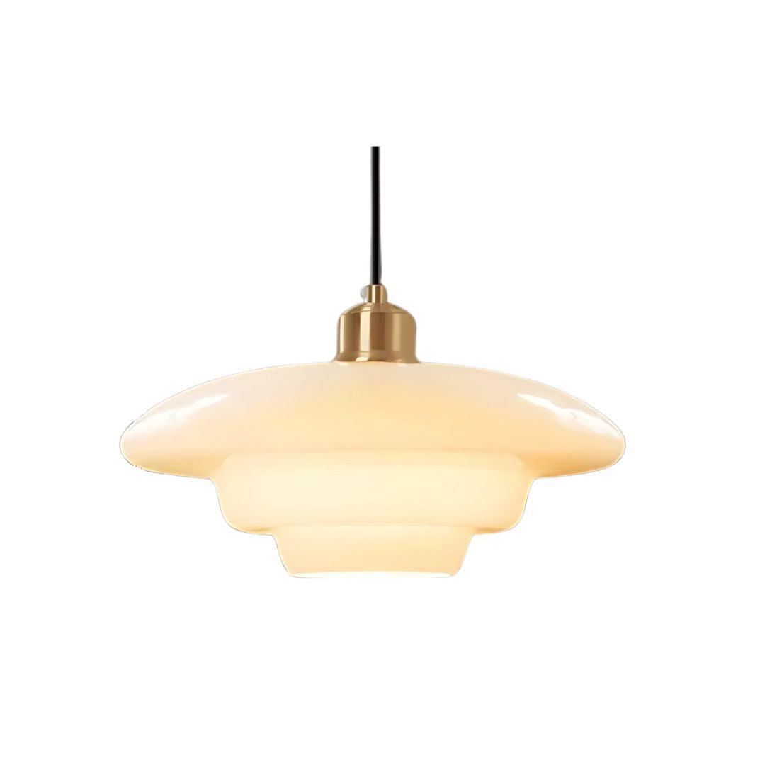 Elegant Glass Pendant Light with Adjustable Suspension for Cozy Kitchen Ambiance 1