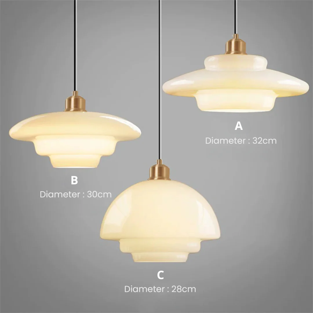 Elegant Glass Pendant Light with Adjustable Suspension for Cozy Kitchen Ambiance 4