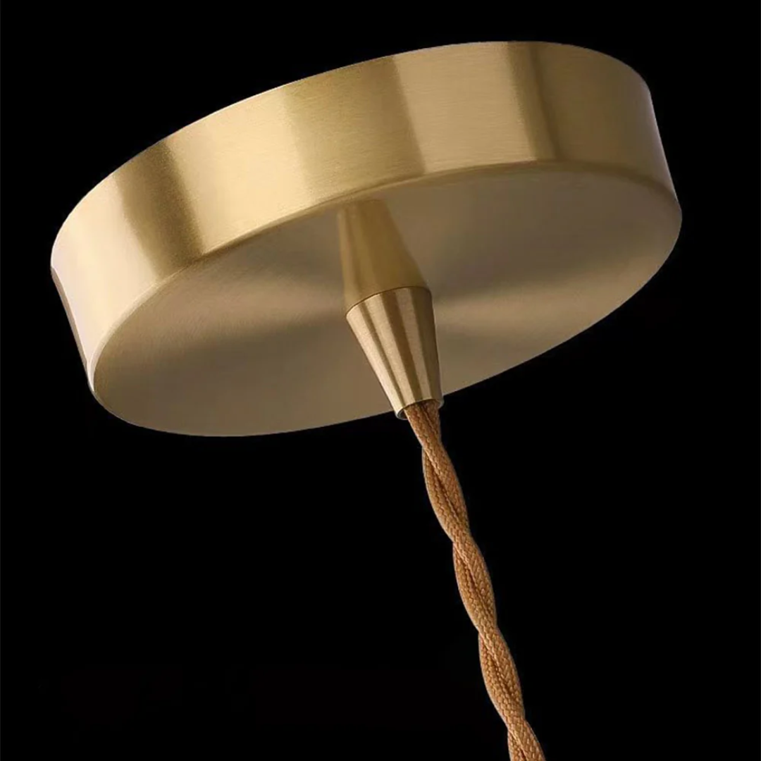 Elegant Glass Pendant Light with Adjustable Suspension for Cozy Kitchen Ambiance 6