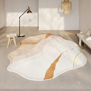 Elegant Living Room Rug | Thick Grey Carpet with Anti-Slip Design | Luxury Comfort for Home Decor 0
