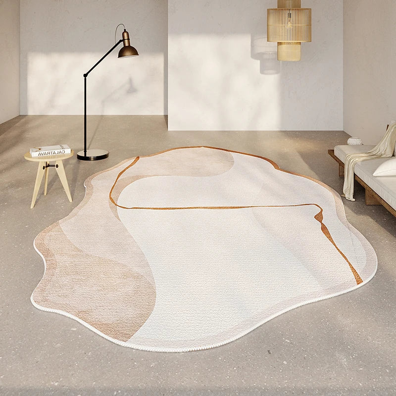 Elegant Living Room Rug | Thick Grey Carpet with Anti-Slip Design | Luxury Comfort for Home Decor 3