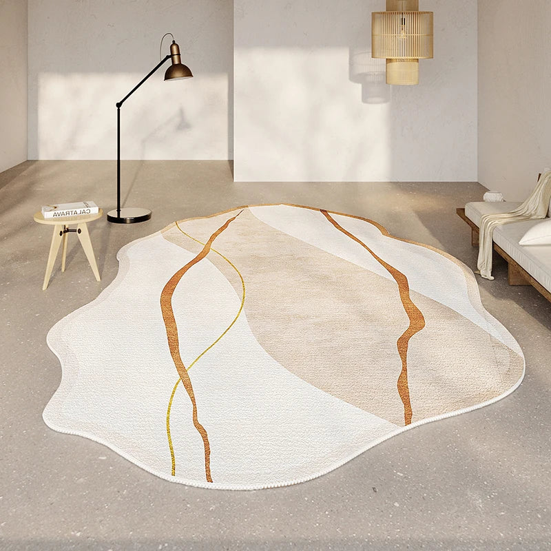 Elegant Living Room Rug | Thick Grey Carpet with Anti-Slip Design | Luxury Comfort for Home Decor 7