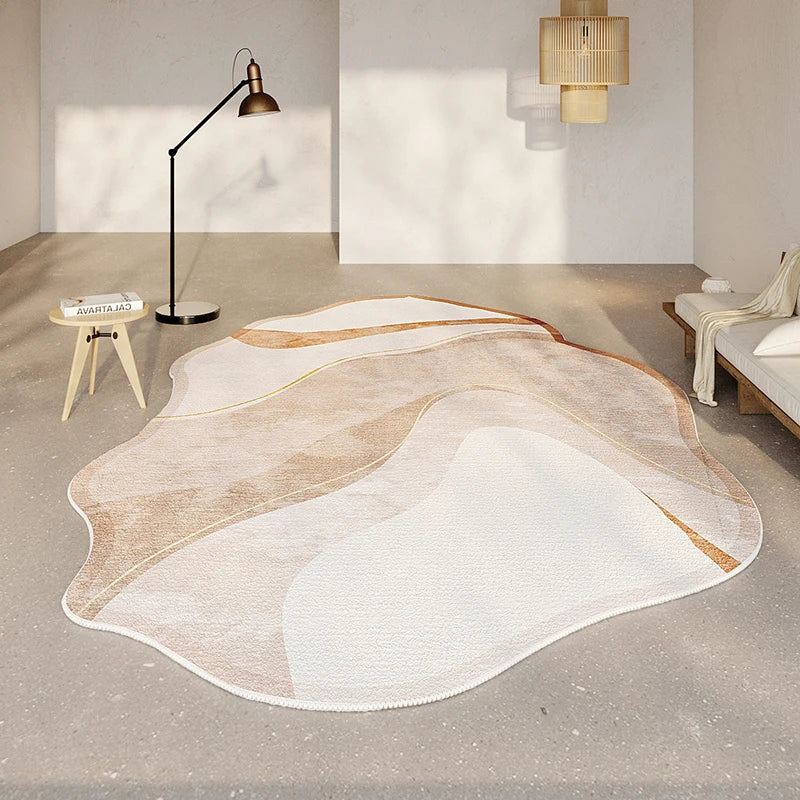 Elegant Living Room Rug | Thick Grey Carpet with Anti-Slip Design | Luxury Comfort for Home Decor 8