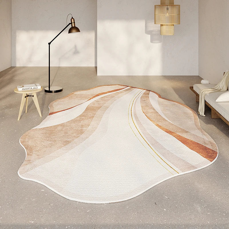 Elegant Living Room Rug | Thick Grey Carpet with Anti-Slip Design | Luxury Comfort for Home Decor 9