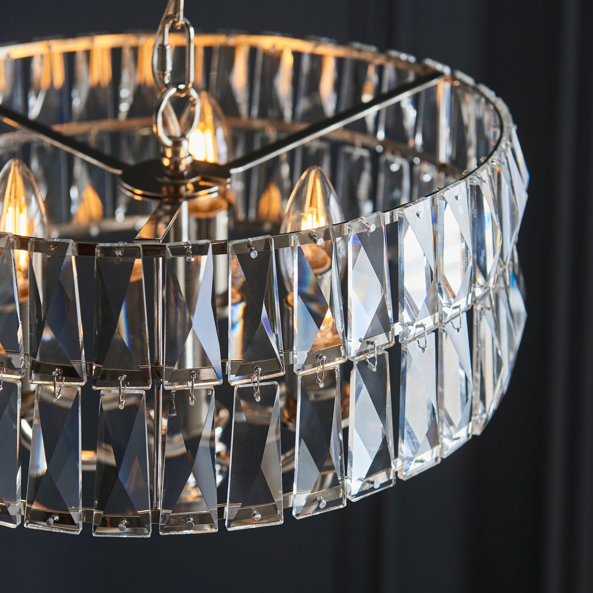 Elegant Modern Chandelier Light with Adjustable Height & Glass Shades | Perfect Illumination for Dining Rooms 5