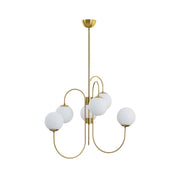 Freyza - Elegant Modern Chandelier Light with Adjustable Height | Stylish Gold & Black Design for Home Decor