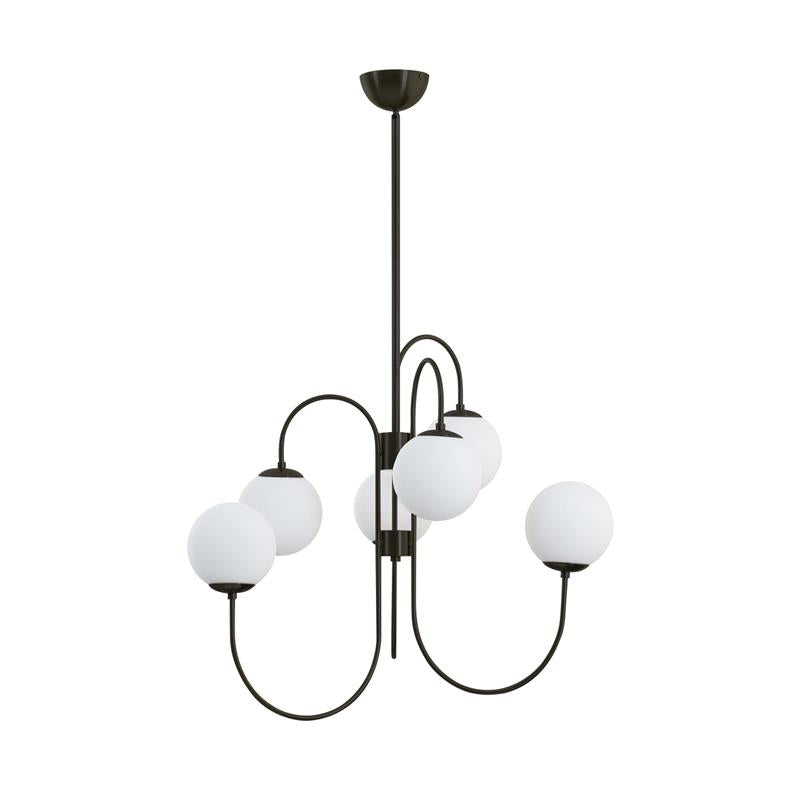 Freyza - Elegant Modern Chandelier Light with Adjustable Height | Stylish Gold & Black Design for Home Decor