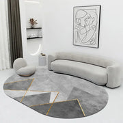 Elegant Oval Rug | High-Quality Living Room Area Rug with Non-Slip Backing | Soft, Durable Mat for Cozy Home Decor 0