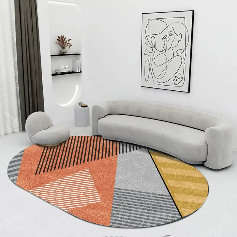 Elegant Oval Rug | High-Quality Living Room Area Rug with Non-Slip Backing | Soft, Durable Mat for Cozy Home Decor 10