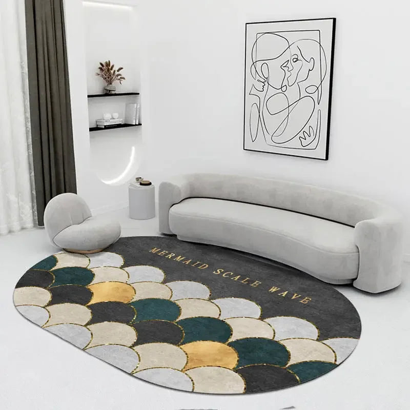 Elegant Oval Rug | High-Quality Living Room Area Rug with Non-Slip Backing | Soft, Durable Mat for Cozy Home Decor 11