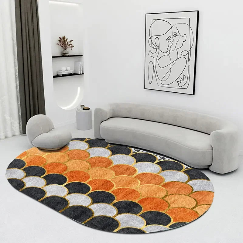 Elegant Oval Rug | High-Quality Living Room Area Rug with Non-Slip Backing | Soft, Durable Mat for Cozy Home Decor 12