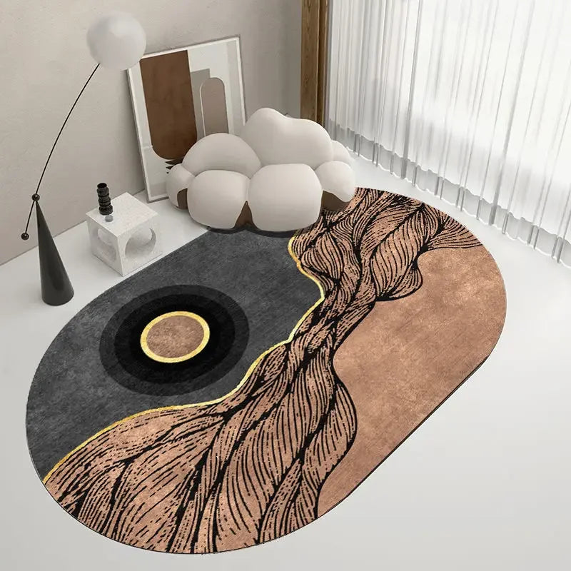 Elegant Oval Rug | High-Quality Living Room Area Rug with Non-Slip Backing | Soft, Durable Mat for Cozy Home Decor 13
