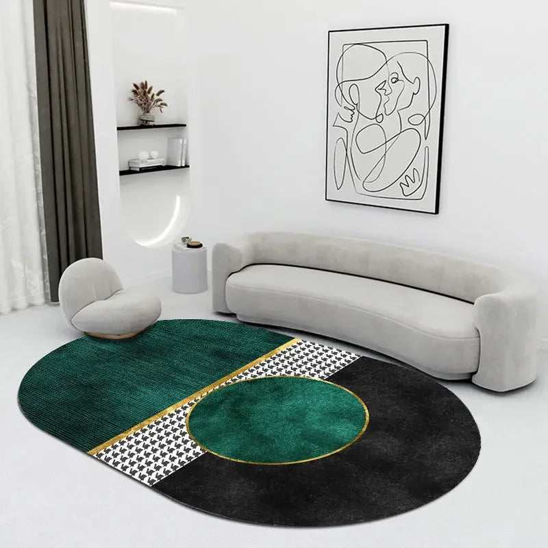 Elegant Oval Rug | High-Quality Living Room Area Rug with Non-Slip Backing | Soft, Durable Mat for Cozy Home Decor 16