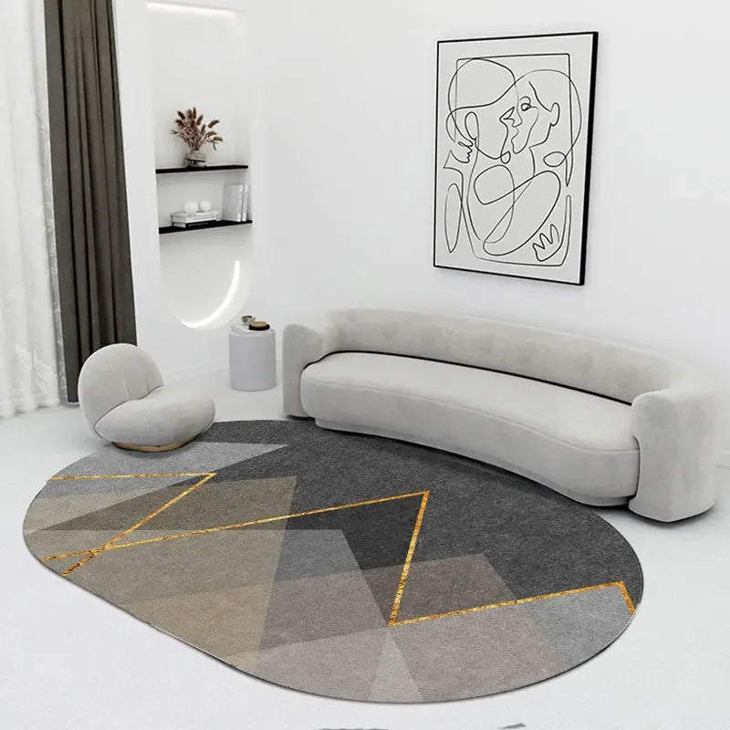 Elegant Oval Rug | High-Quality Living Room Area Rug with Non-Slip Backing | Soft, Durable Mat for Cozy Home Decor 17