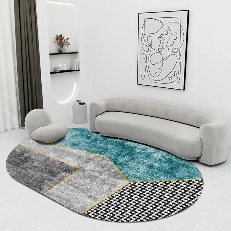 Elegant Oval Rug | High-Quality Living Room Area Rug with Non-Slip Backing | Soft, Durable Mat for Cozy Home Decor 18
