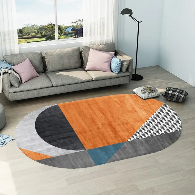 Elegant Oval Rug | High-Quality Living Room Area Rug with Non-Slip Backing | Soft, Durable Mat for Cozy Home Decor 19