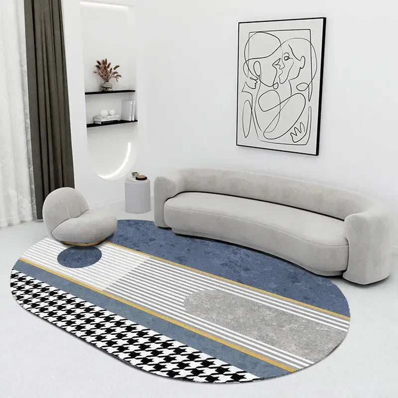 Elegant Oval Rug | High-Quality Living Room Area Rug with Non-Slip Backing | Soft, Durable Mat for Cozy Home Decor 20