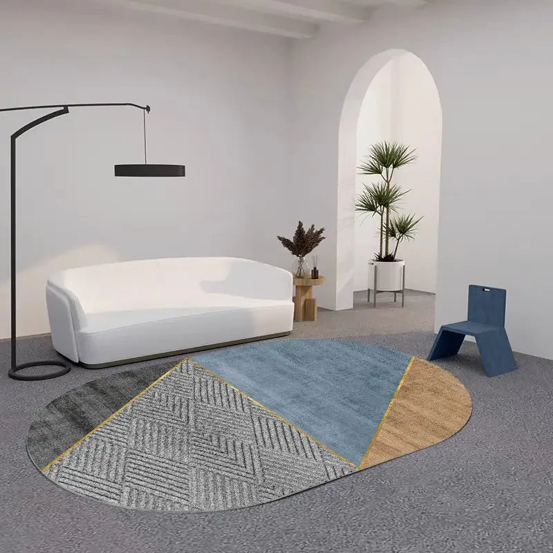 Elegant Oval Rug | High-Quality Living Room Area Rug with Non-Slip Backing | Soft, Durable Mat for Cozy Home Decor 3