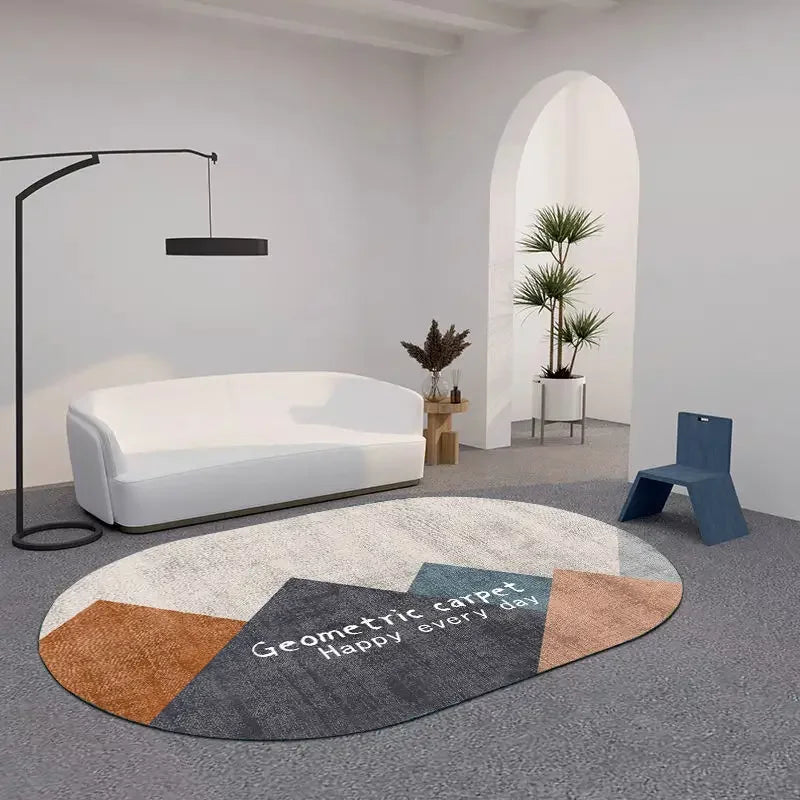 Elegant Oval Rug | High-Quality Living Room Area Rug with Non-Slip Backing | Soft, Durable Mat for Cozy Home Decor 5