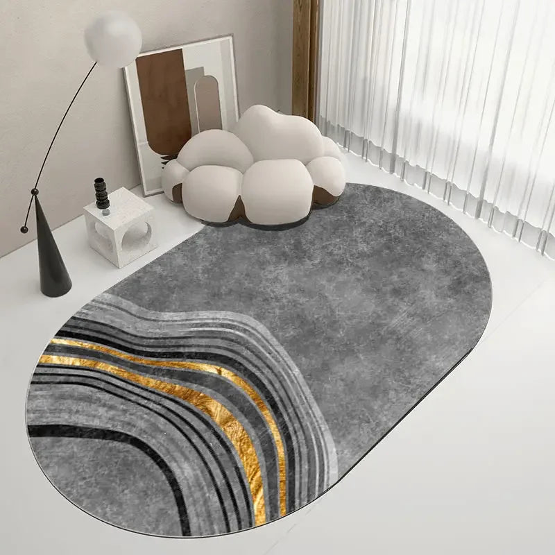 Elegant Oval Rug | High-Quality Living Room Area Rug with Non-Slip Backing | Soft, Durable Mat for Cozy Home Decor 8