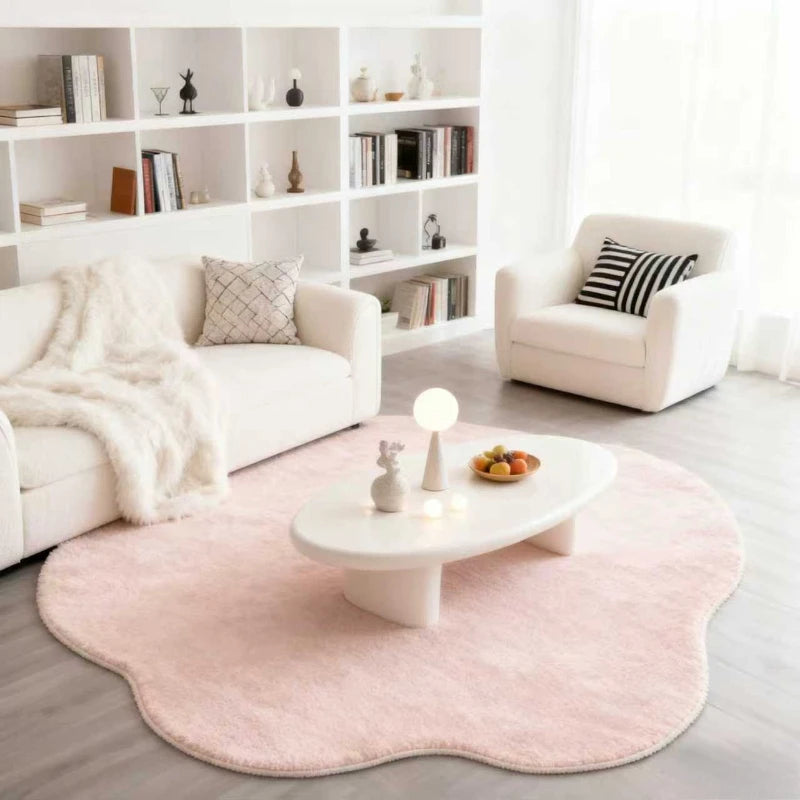 Elegant Plush Area Rug | Soft Fluffy Floor Mat with Custom Sizes | Ideal for Cozy Living Rooms 0