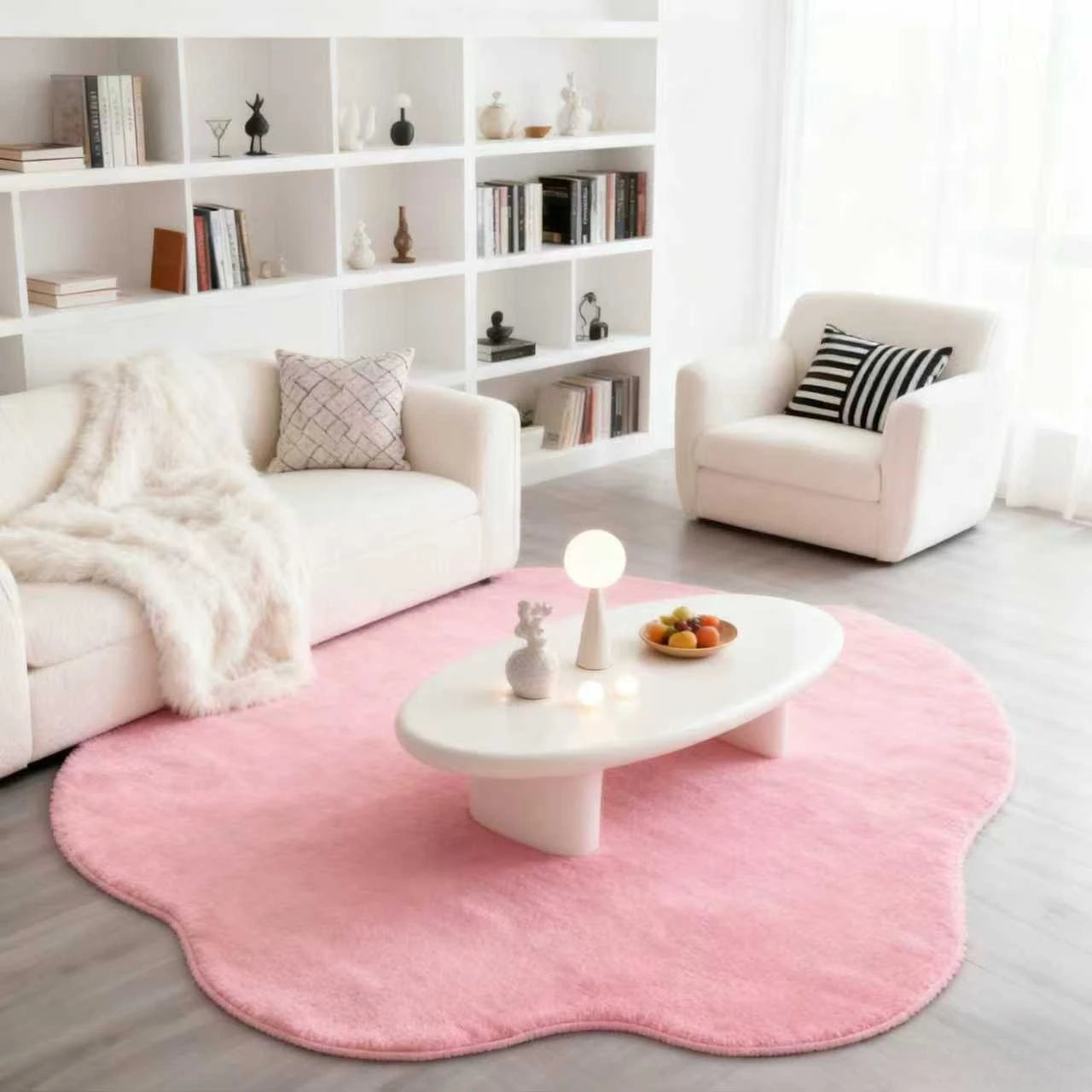 Elegant Plush Area Rug | Soft Fluffy Floor Mat with Custom Sizes | Ideal for Cozy Living Rooms 12