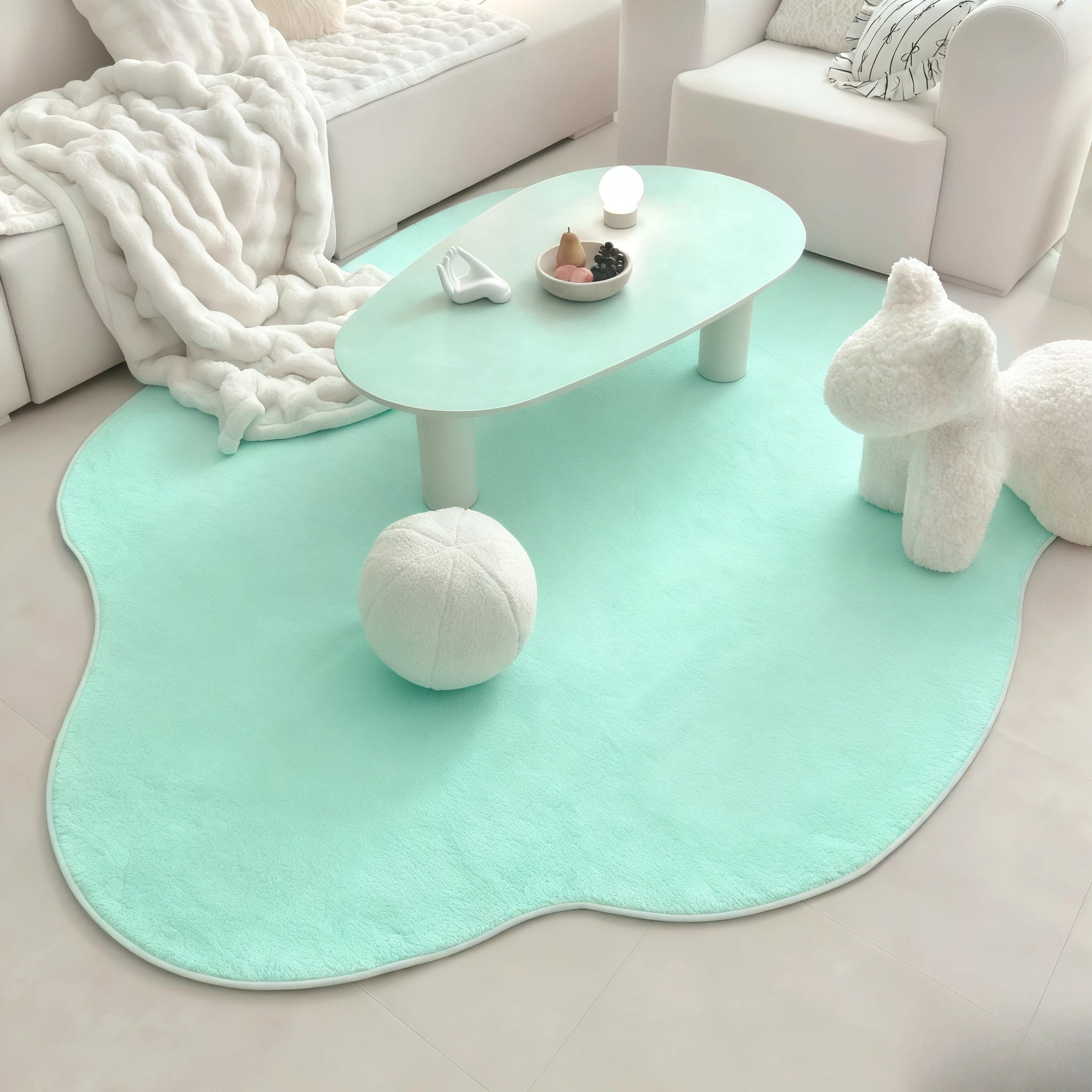Elegant Plush Area Rug | Soft Fluffy Floor Mat with Custom Sizes | Ideal for Cozy Living Rooms 14