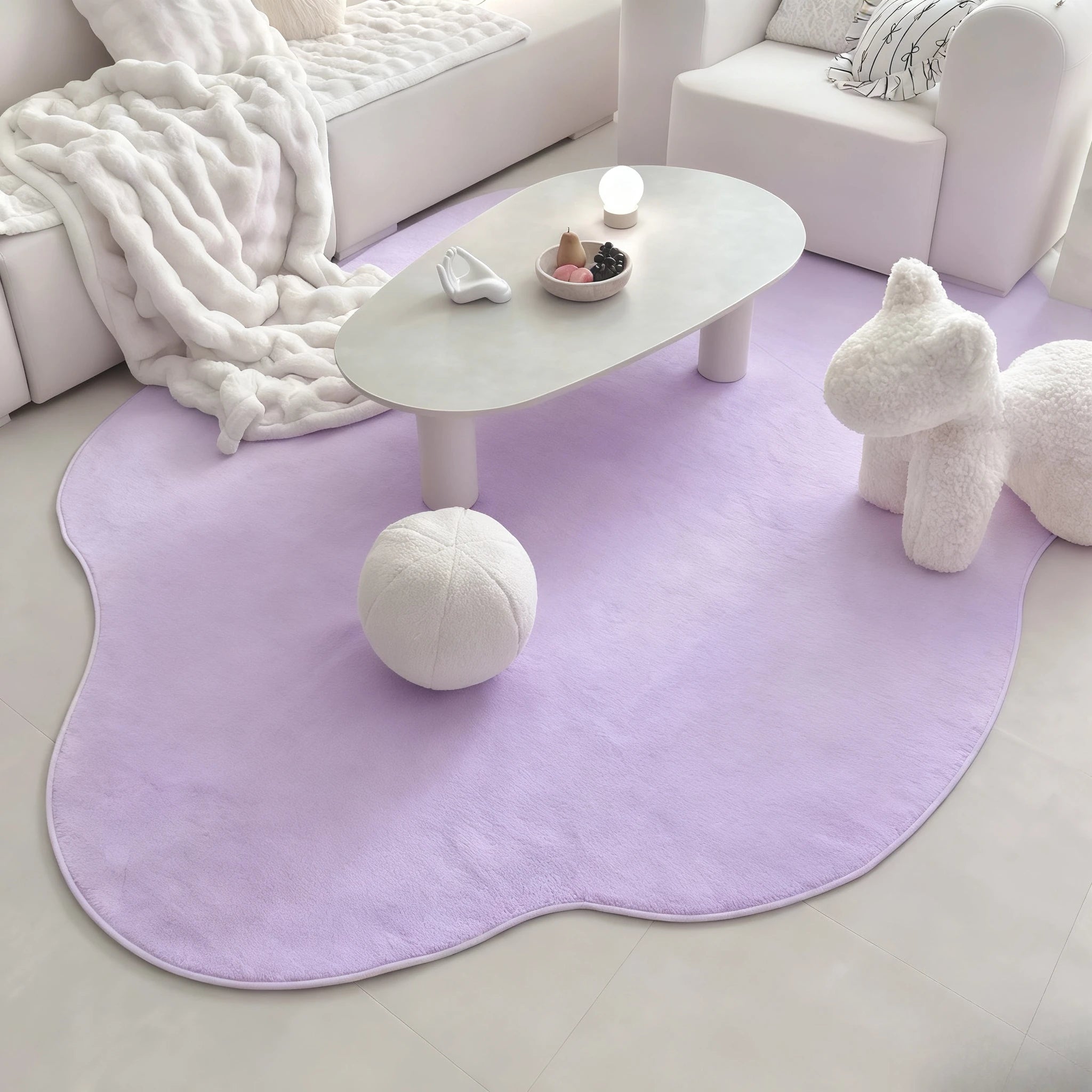 Elegant Plush Area Rug | Soft Fluffy Floor Mat with Custom Sizes | Ideal for Cozy Living Rooms 15