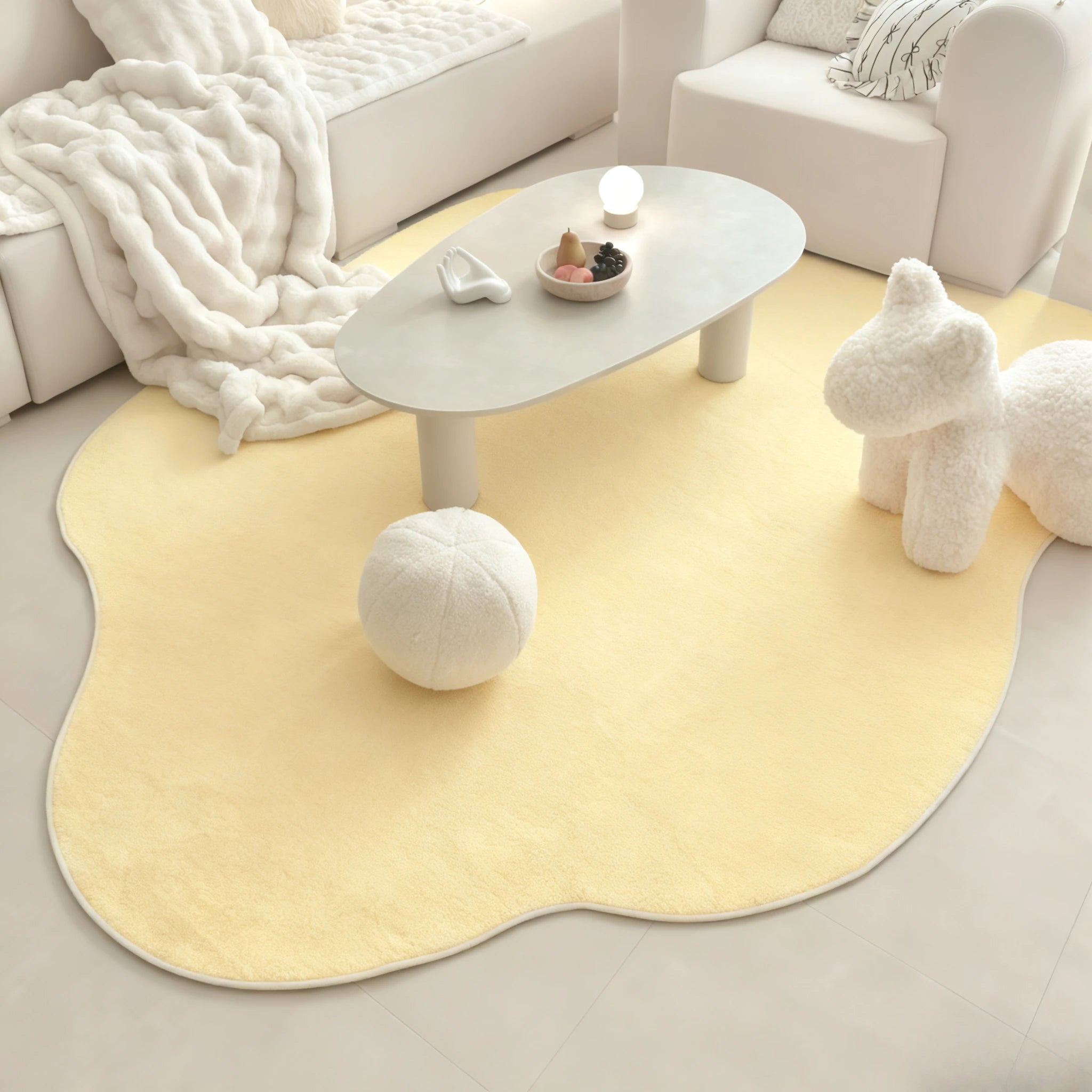 Elegant Plush Area Rug | Soft Fluffy Floor Mat with Custom Sizes | Ideal for Cozy Living Rooms 16