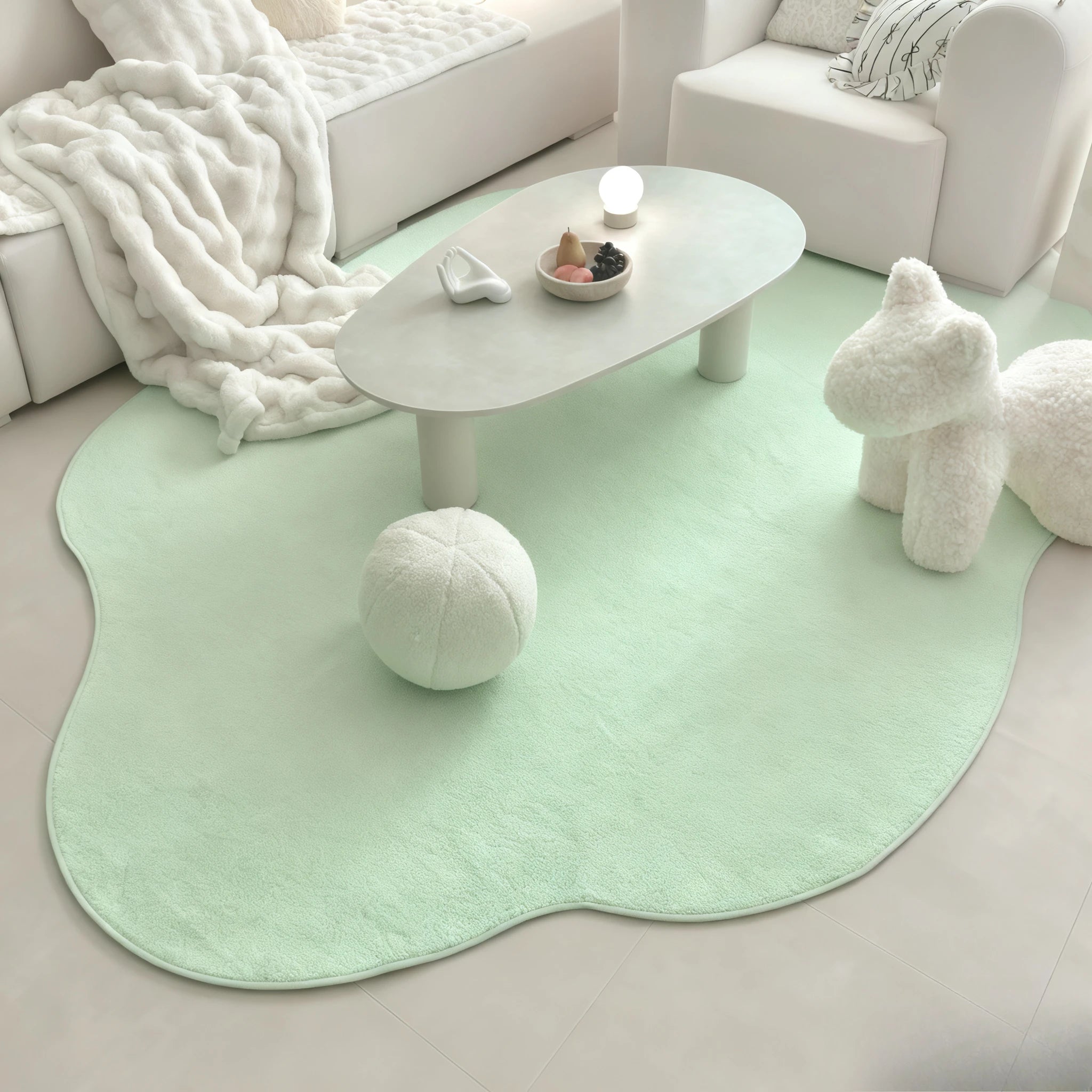 Elegant Plush Area Rug | Soft Fluffy Floor Mat with Custom Sizes | Ideal for Cozy Living Rooms 17