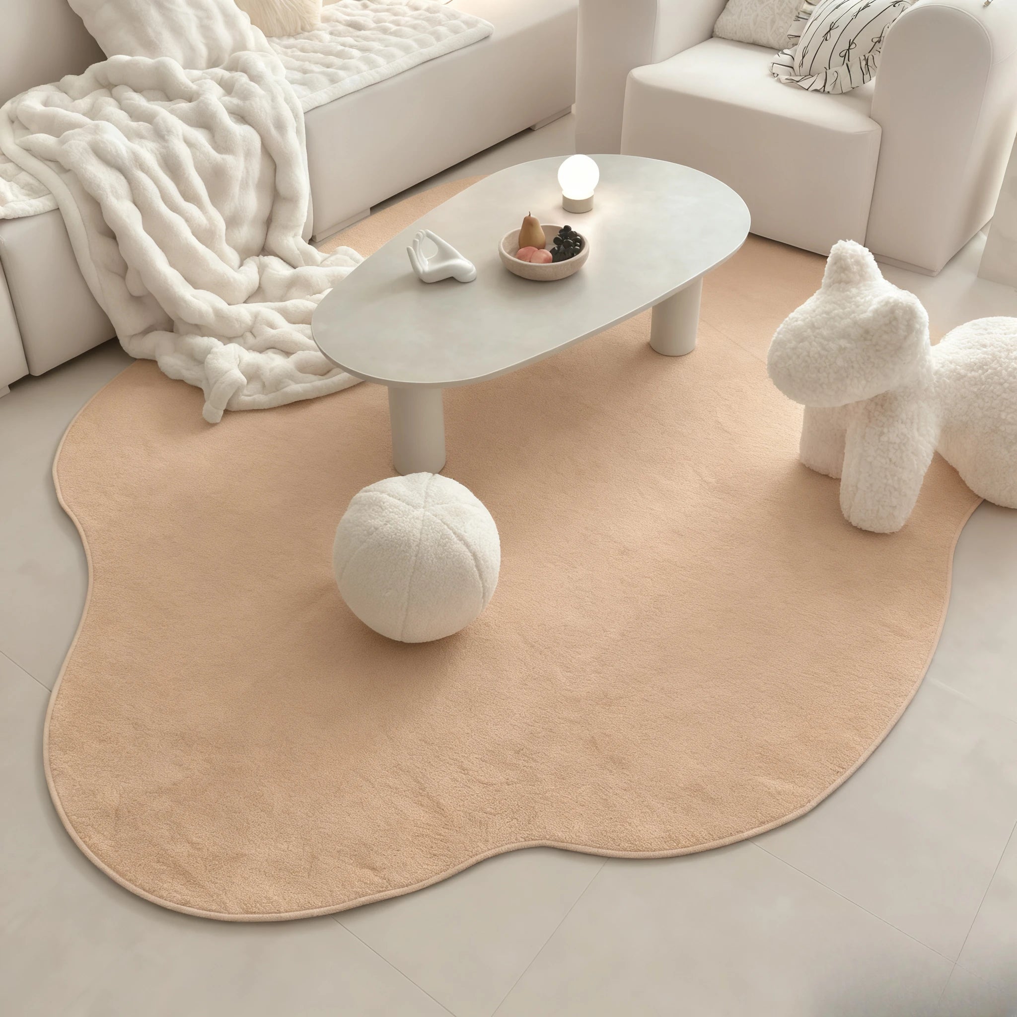 Elegant Plush Area Rug | Soft Fluffy Floor Mat with Custom Sizes | Ideal for Cozy Living Rooms 18