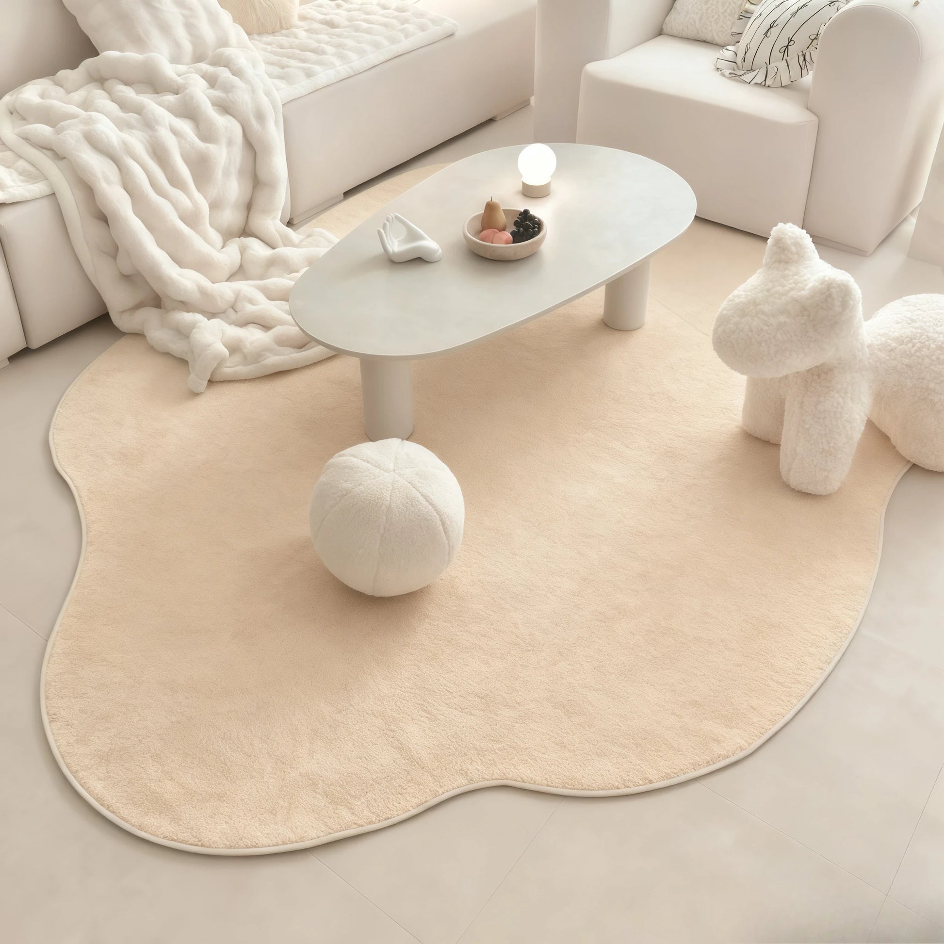 Elegant Plush Area Rug | Soft Fluffy Floor Mat with Custom Sizes | Ideal for Cozy Living Rooms 6