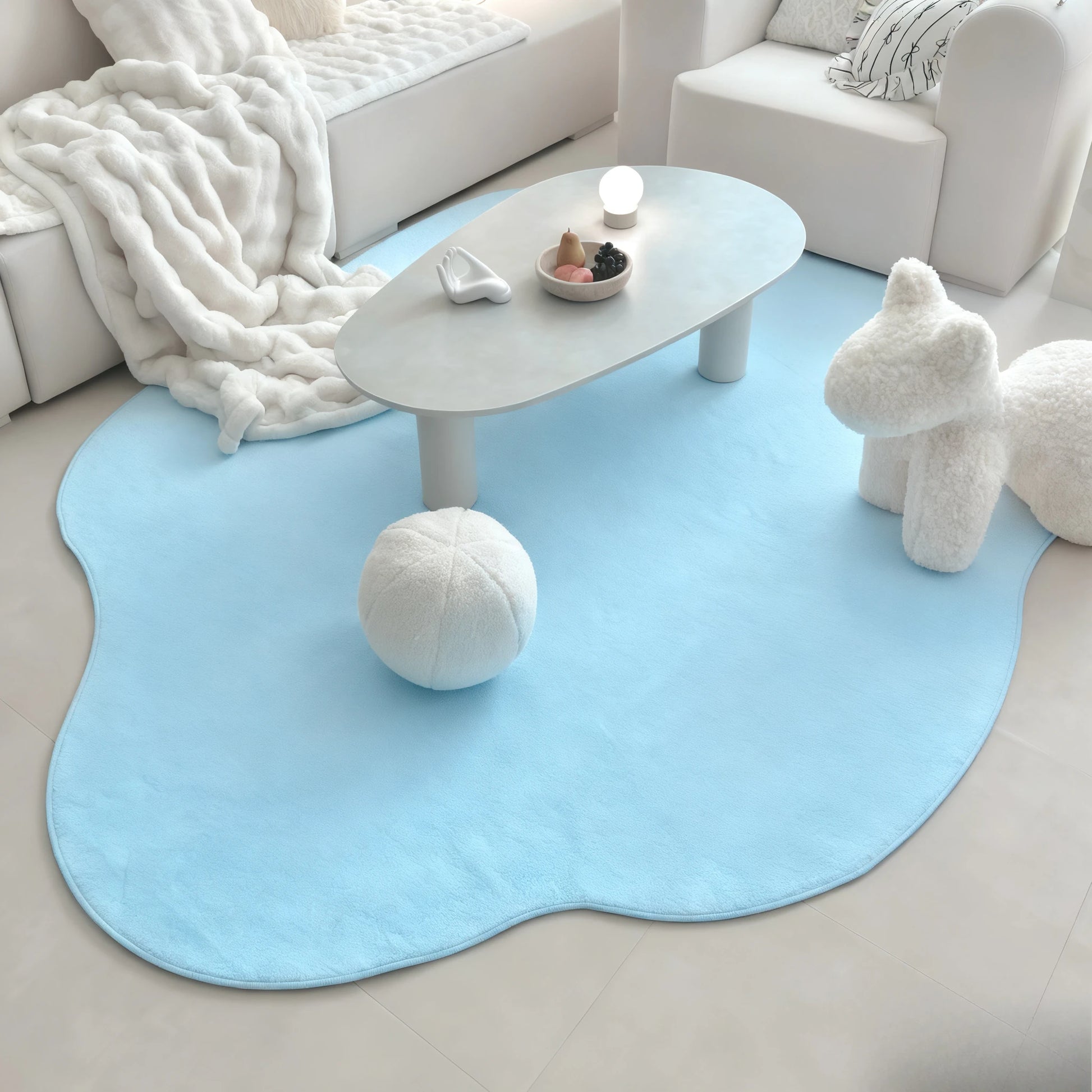 Elegant Plush Area Rug | Soft Fluffy Floor Mat with Custom Sizes | Ideal for Cozy Living Rooms 8