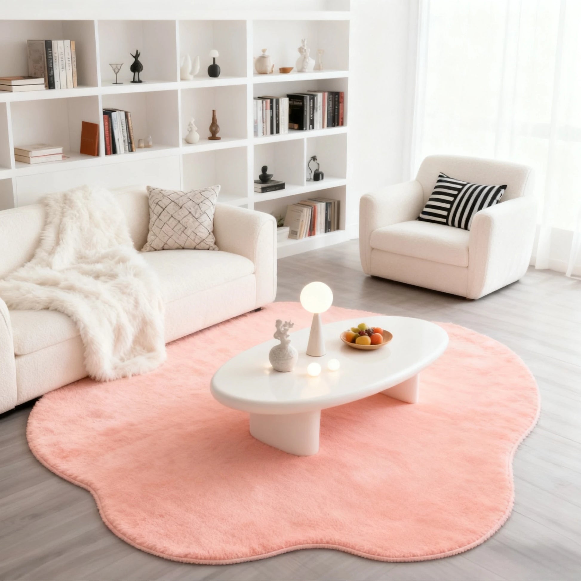 Elegant Plush Area Rug | Soft Fluffy Floor Mat with Custom Sizes | Ideal for Cozy Living Rooms 9