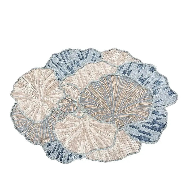 Elegant Plush Area Rug | Washable Irregular Shape Carpet for Luxurious Living Spaces 8
