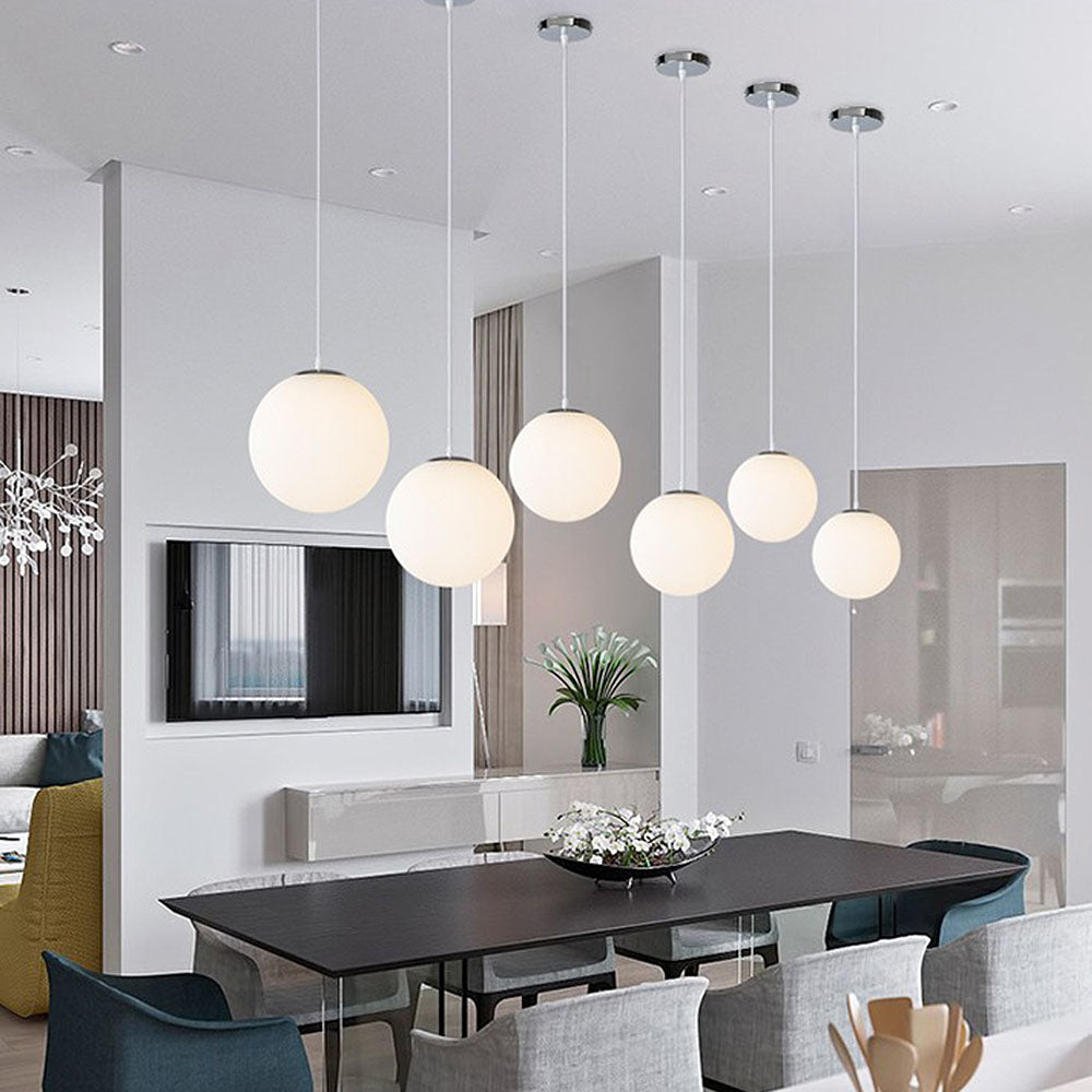 Elegant Round Glass Pendant Light with Soft Light Distribution | Cozy Kitchen Pendant Lighting for Inviting Atmosphere 10