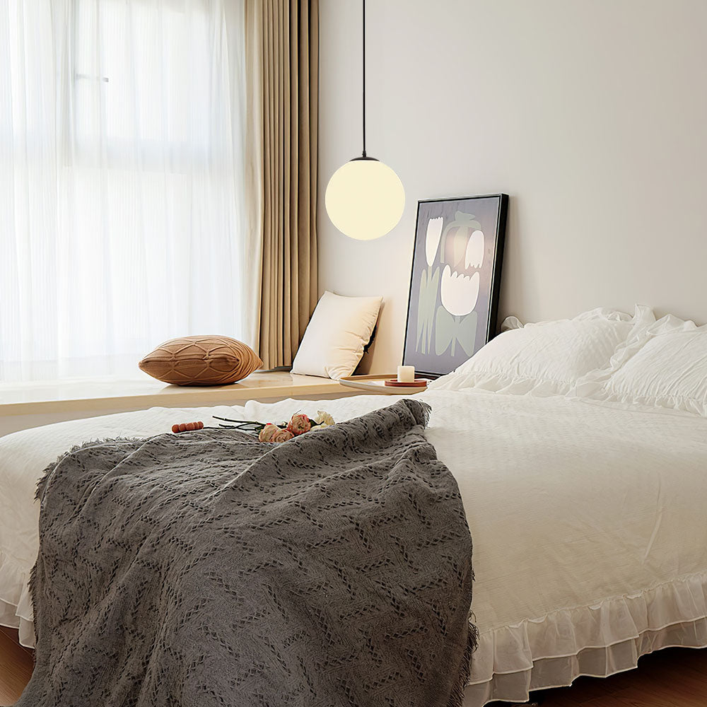 Elegant Round Glass Pendant Light with Soft Light Distribution | Cozy Kitchen Pendant Lighting for Inviting Atmosphere 2