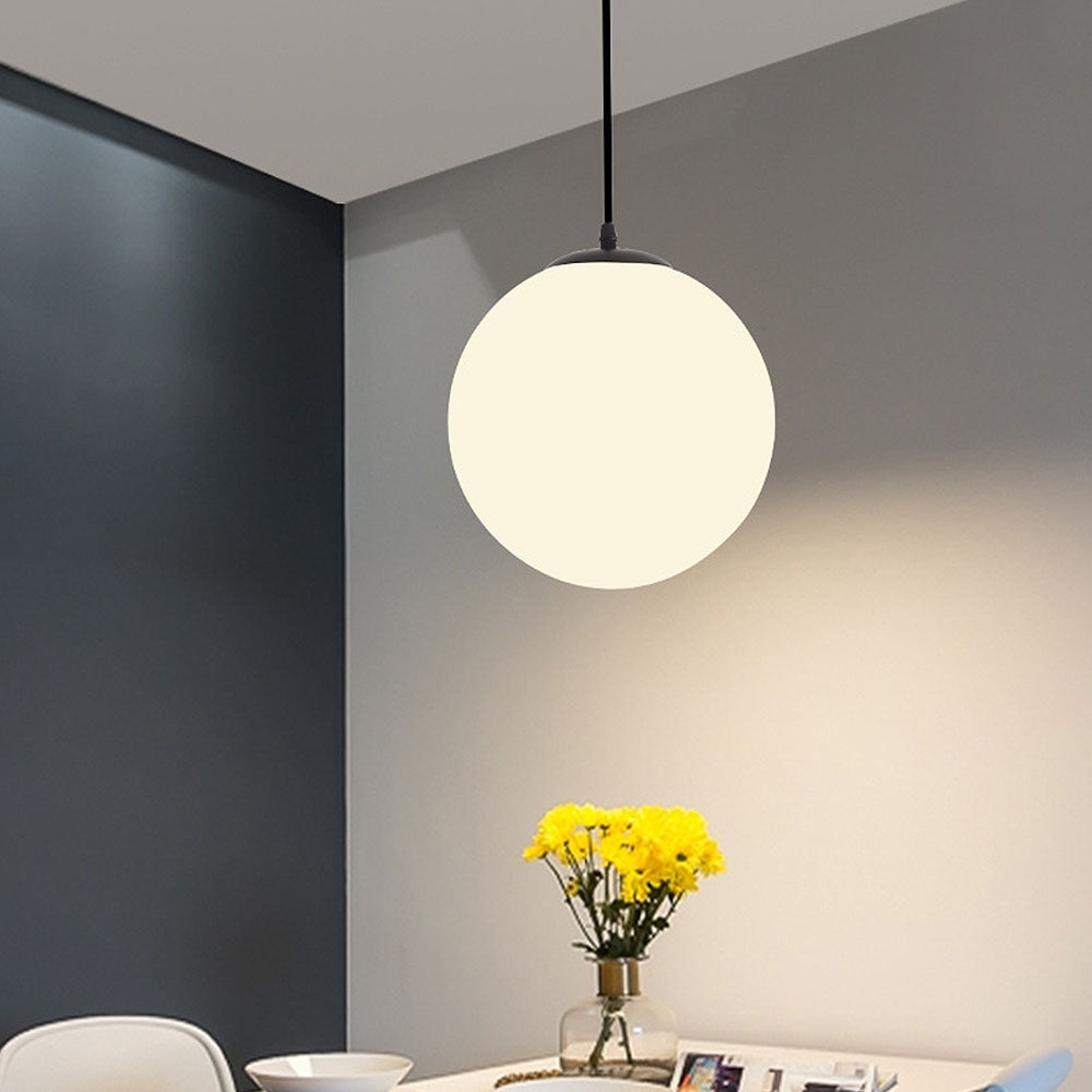 Elegant Round Glass Pendant Light with Soft Light Distribution | Cozy Kitchen Pendant Lighting for Inviting Atmosphere 5
