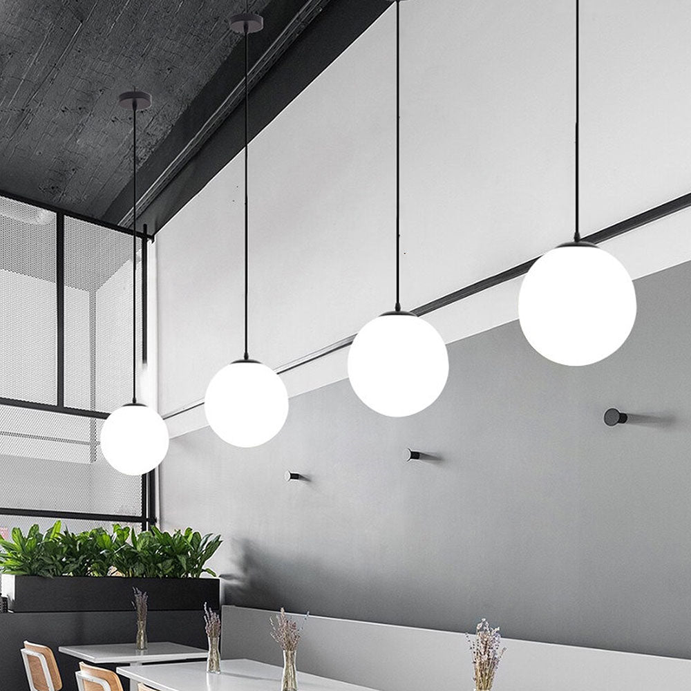 Elegant Round Glass Pendant Light with Soft Light Distribution | Cozy Kitchen Pendant Lighting for Inviting Atmosphere 8